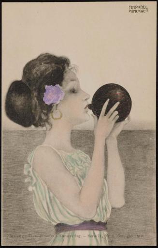 Drinking from a gourd, from the series Greek Girls