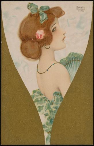 Woman wearing green necklace, from the series Jewelry