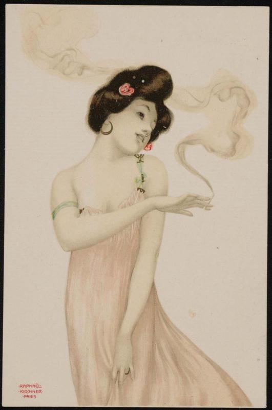 Pink dress, from the series Women Smoking