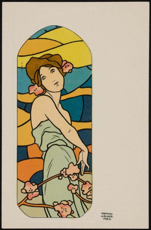 Sunset and cherry blossom, from the series Art Windows