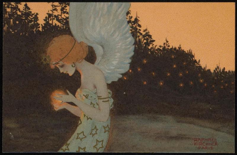 Angel with a glowing orb
