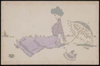 Woman sun-bathing