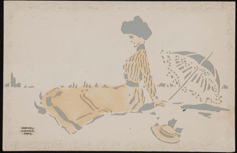 Woman in a yellow dress sun-bathing
