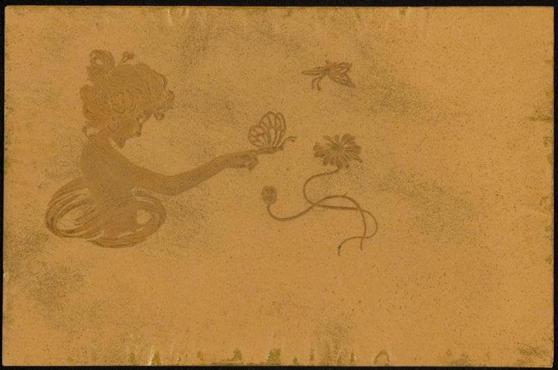 Yellow bronze with butterfly, from the series Artistic Bronzes