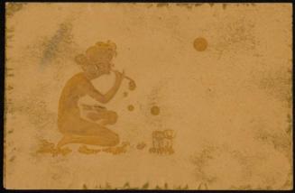 Yellow bronze blowing bubbles, from the series Artistic Bronzes