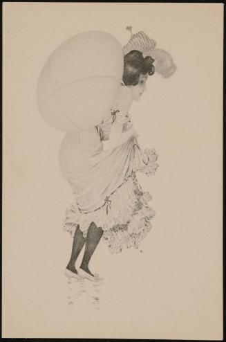 Carrying an egg, from the series Girls and eggs, unsigned
