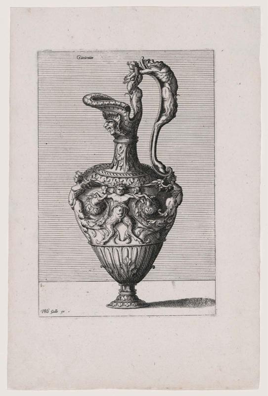 Ornate Vessel with Grotesque Figures