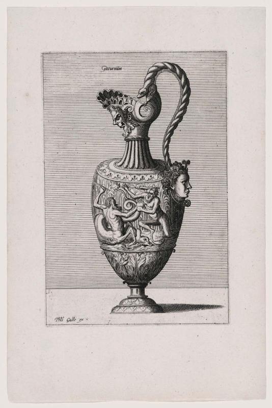 Ornate Vessel with Grotesque Figures