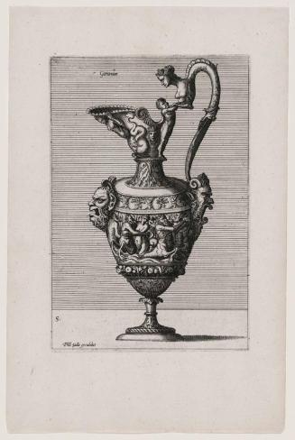 Ornate Vessel with Grotesque Figures