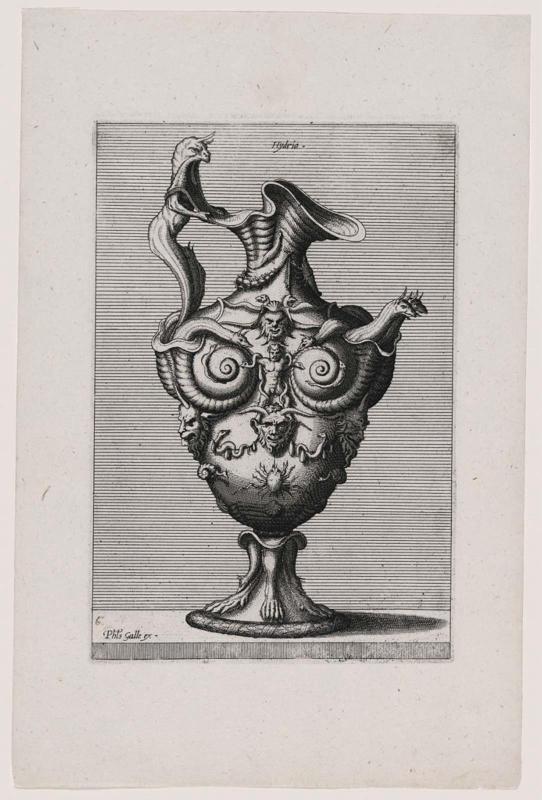 Ornate Vessel with Grotesque Figures