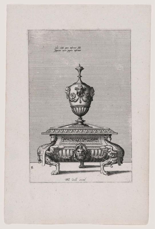 Ornate Vessel with Grotesque Figures