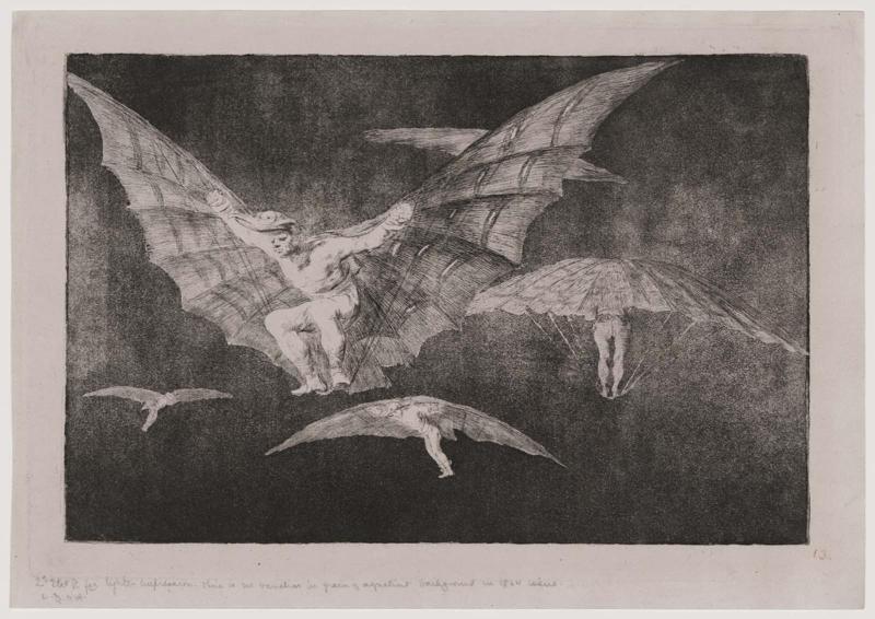 Modo de Volar (A Way of Flying); from the "Disparates" series, published as Los Proverbios, plate 13