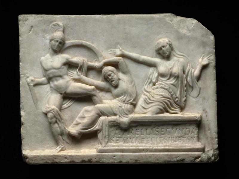 Marble relief with the Death of Priam