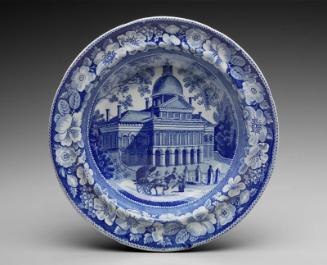 Soup Plate, with view of the Boston State House