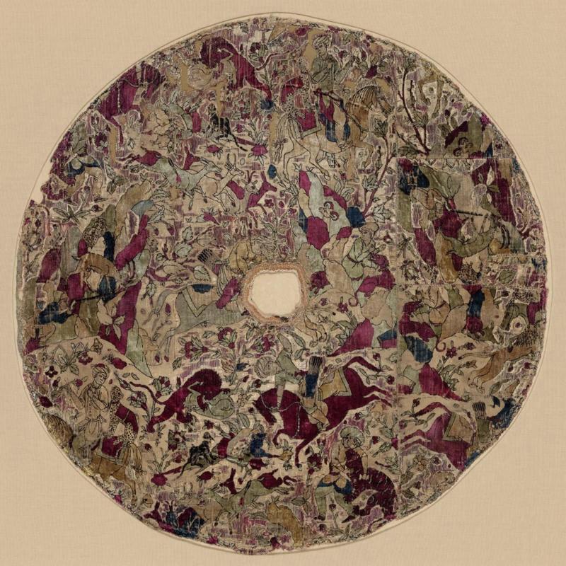 Roundel with hunting scene (possibly decoration for a tent ceiling)
