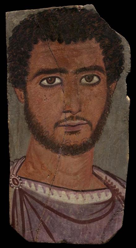 Funerary portrait of a young man