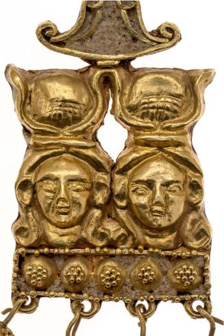 Double Hathor head earring