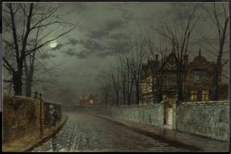 Old English House by Moonlight