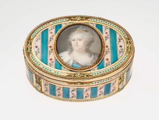 Oval snuffbox with miniature of Catherine the Great