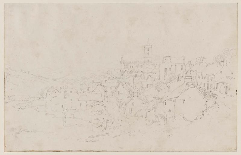 Dunblane, with the Cathedral, from the Bridge over Alllan Water (Scotland)