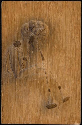 Woman with a double pipe, from the series Girls with ancient musical instruments