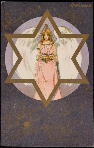Angel bearing gifts, from the series Christmas pictures by Raschka