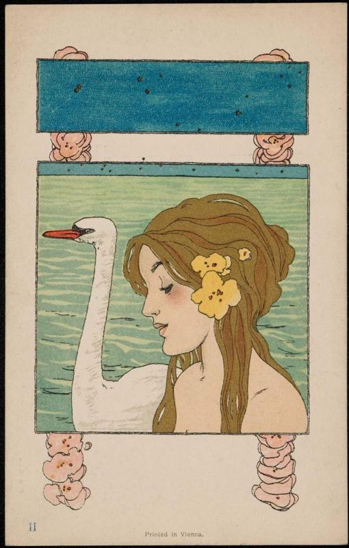 Swimming with swan, from the series Leda and the swan