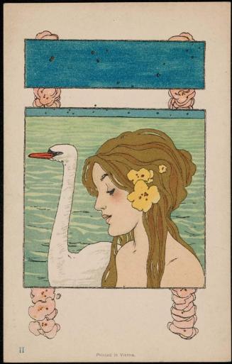 Swimming with swan, from the series Leda and the swan