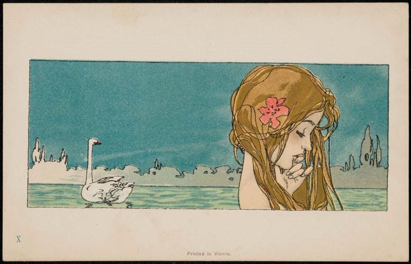 Swimming with swan, from the series Leda and the swan
