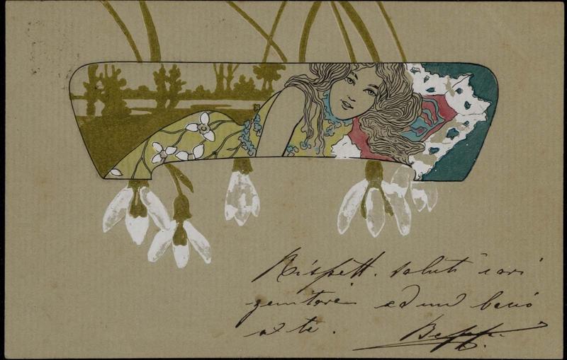 Woman lying with flowers
