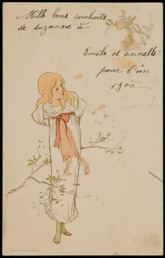 Girl and a fruit tree