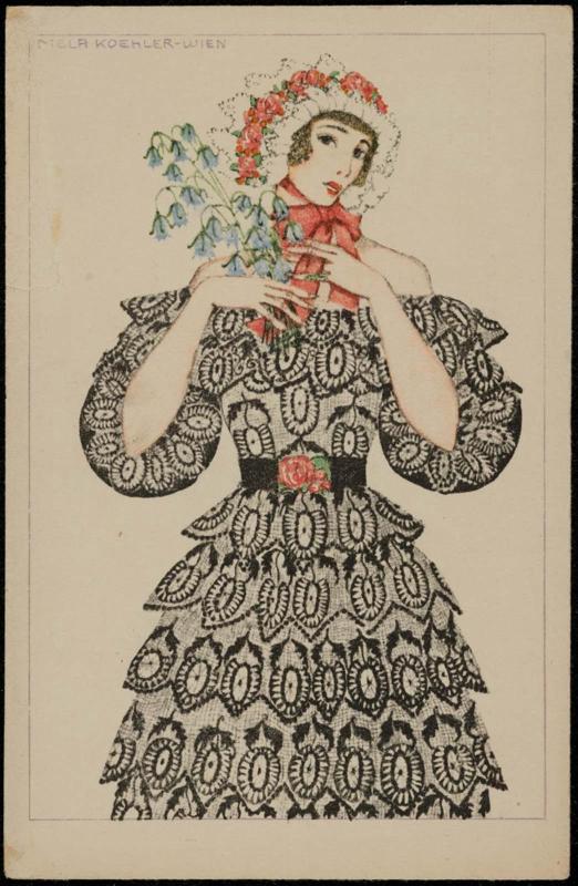 Woman in a black dress