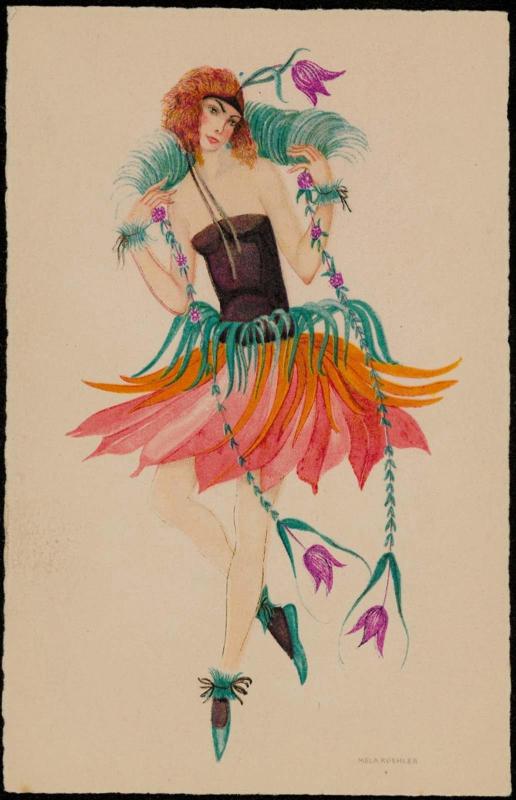 Dancer with flora cape