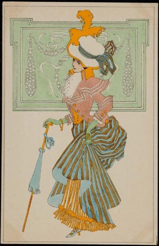 Colorful dress and fancy hat