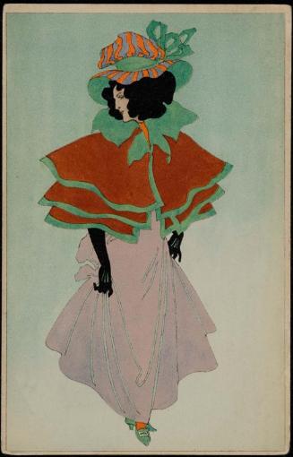 Colorful dress and fancy hat