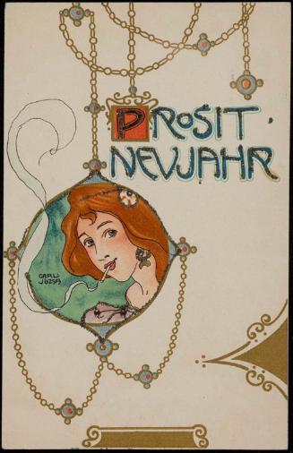 Woman smoking in bejeweled ornament, from the series Happy New Year