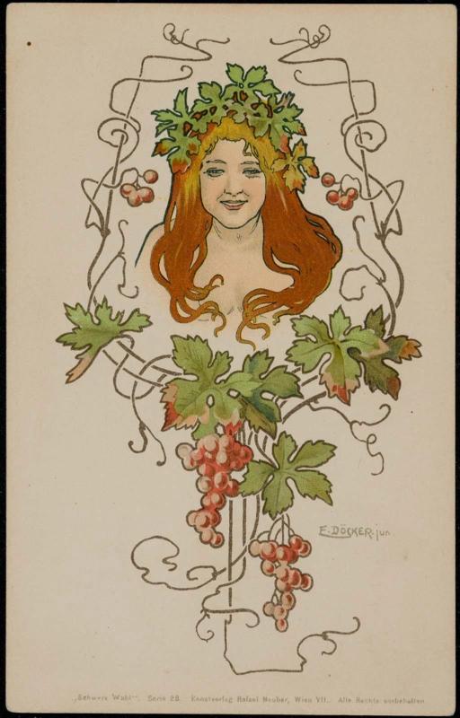 Woman with grape leaves and fruits, from the series Tough Choice