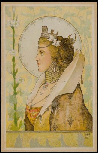 Woman warrior with flowers