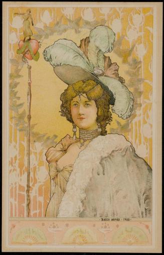 Woman warrior in hat and dress
