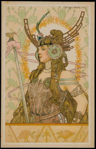 Woman warrior with birds
