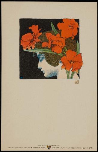 Woman with poppies in her hair