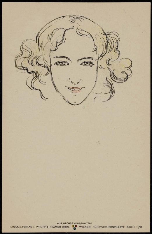 Blond haired woman with red lips