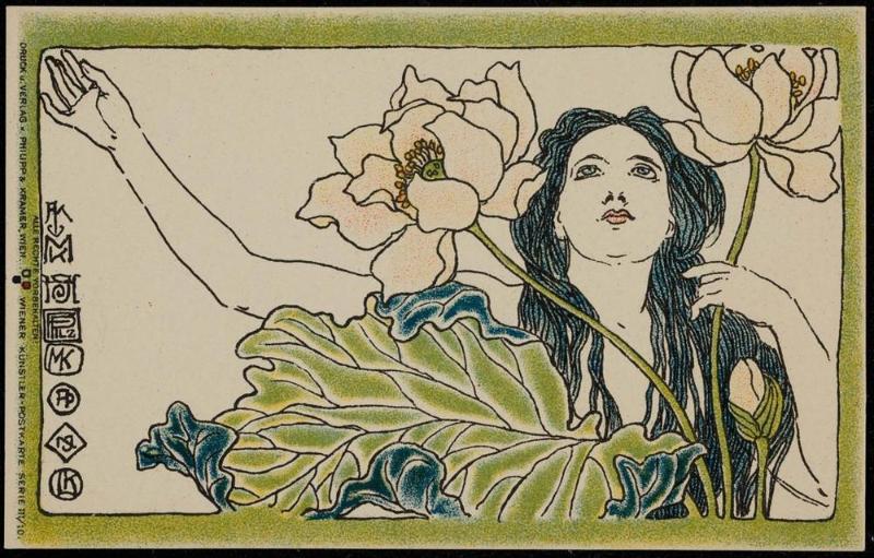 Woman with fauna