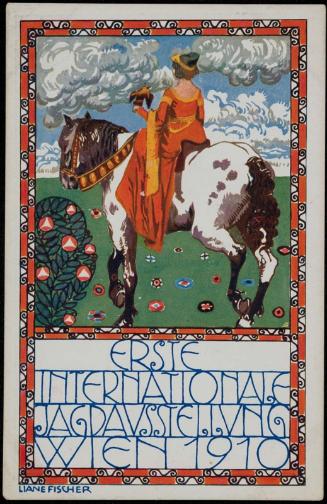 Woman in a red dress on a horse
