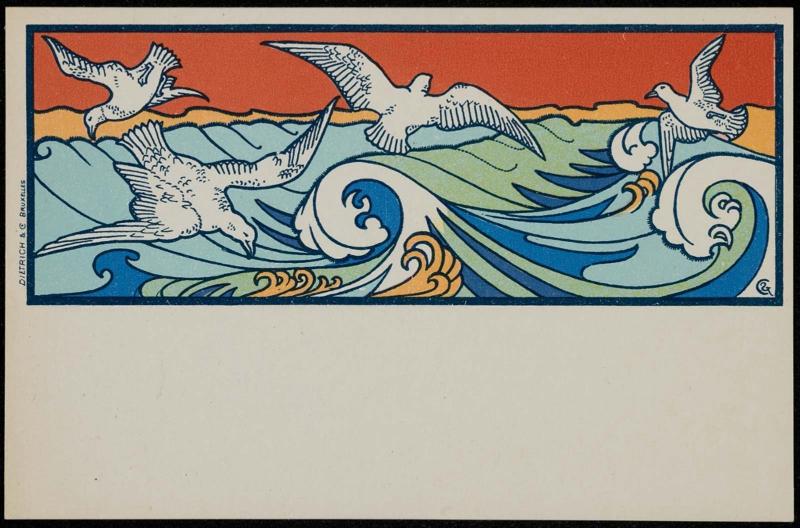Seagulls in the waves, from the series The Sea
