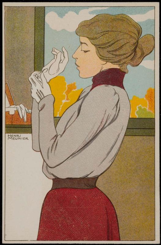 Putting on white gloves, from the series Their Gestures