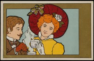 Young couple drinking hot-chocolate