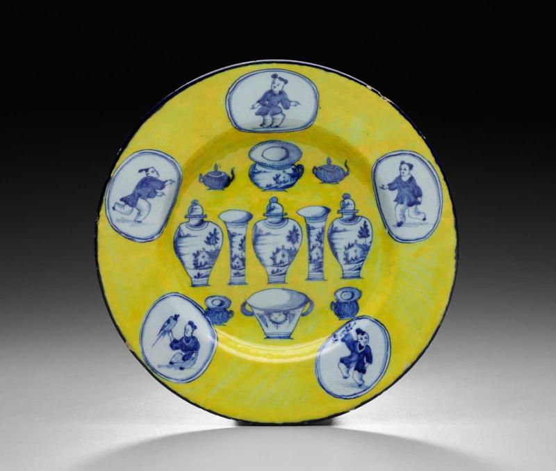 One of a pair of 'sample' plates