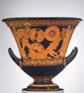 Mixing bowl (calyx krater) depicting dueling scenes from the Trojan war