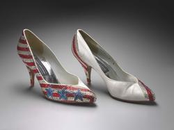 Pair of woman's "Star Spangled" shoes